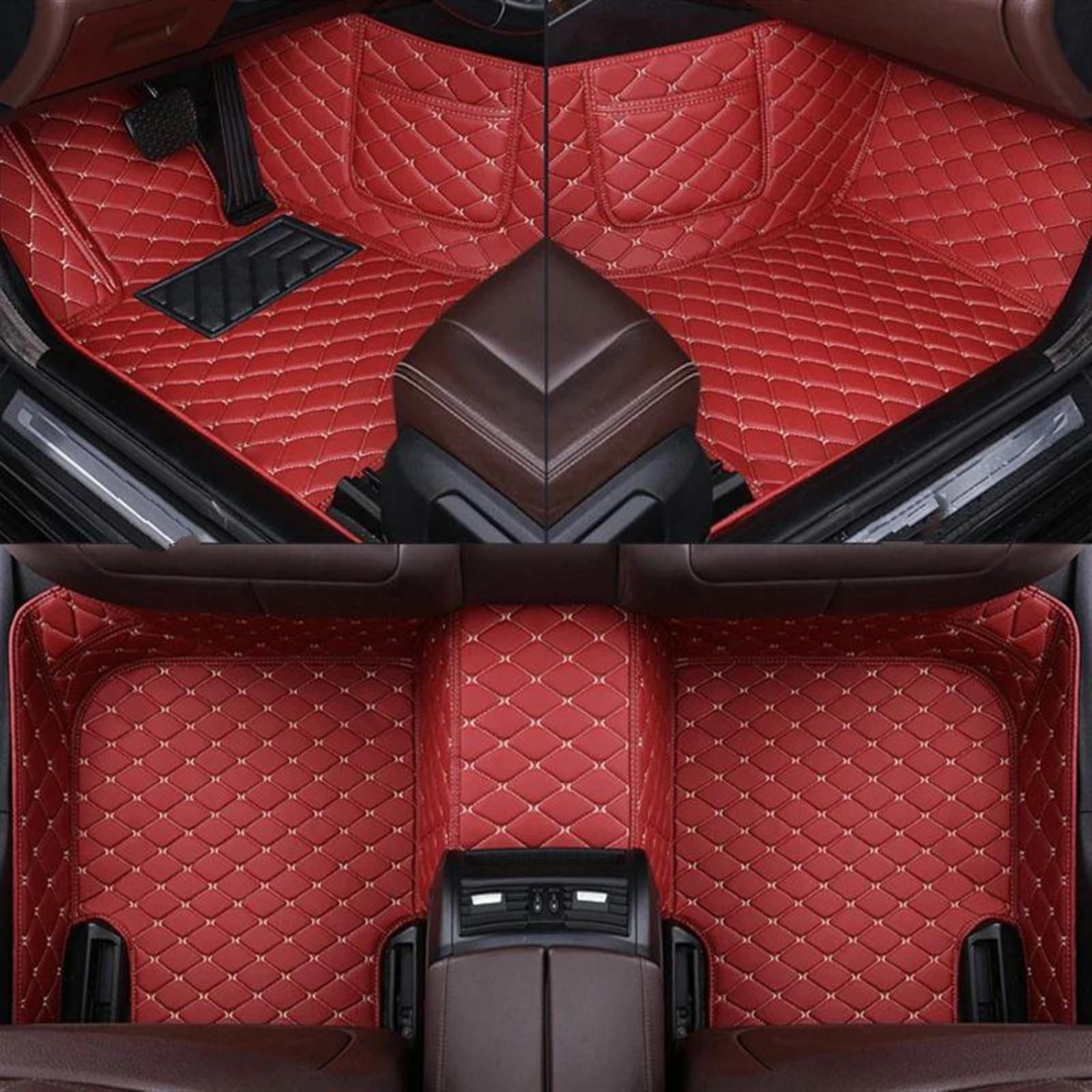 VAAKLM Auto teppiche Kompatibel Mit 5er F10 2010 2011 2012 2013 2014 2015 2016. Maßgeschneiderte Auto-Fußmatte, Handytasche, Teppich, Anti-Rutsch-Matte, Innenteile(color1) von VAAKLM