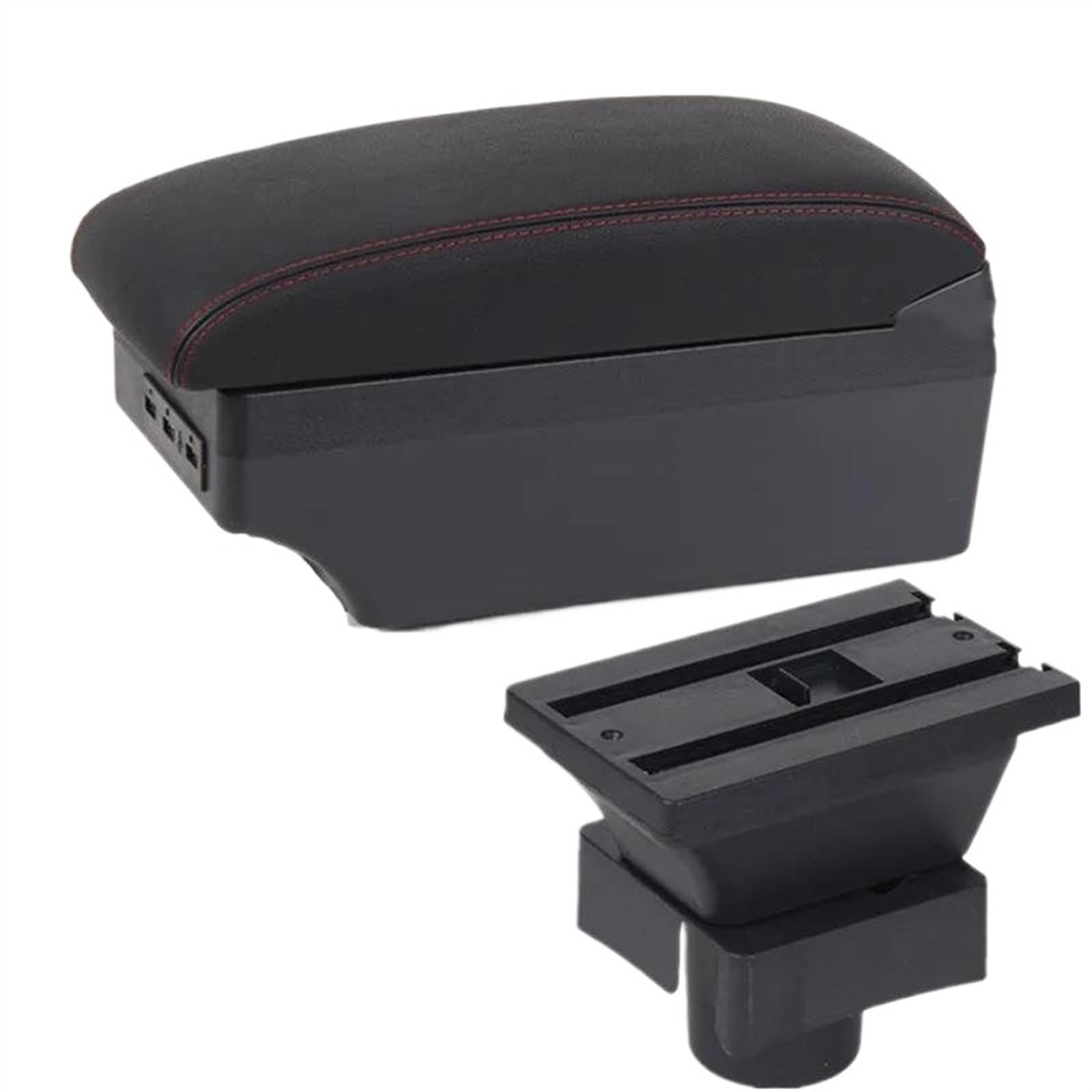 VAAKLM Kompatibel Mit Citroen C4 Autokonsole Organizer Tablett Aufbewahrungsbox Dekoration Doppelschichtige Armlehnenbox Mit USB Autoarmlehnen(2) von VAAKLM