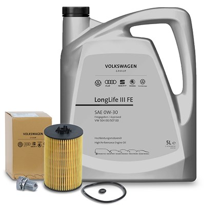 Vag Ölfilter + 5l 0W-30 Motoröl für Audi, VW, Man, Skoda, Seat von VAG