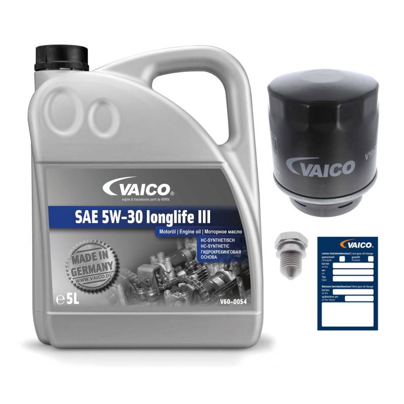 VAICO V60-3008 ÖLWECHSEL SATZ PASSEND FÜR GOLF 1.4 TSI 5W30 LONGLIFE III + ÖLFILTER + SCHRAUBE EXPERT KIT+ von VAICO