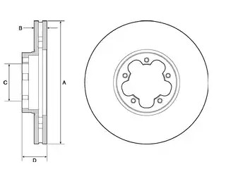 VAICO Bremsscheibe FORD V25-80032 BK311125AB,BK311125AC,1812200 Bremsscheiben,Scheibenbremsen 1822205 von VAICO