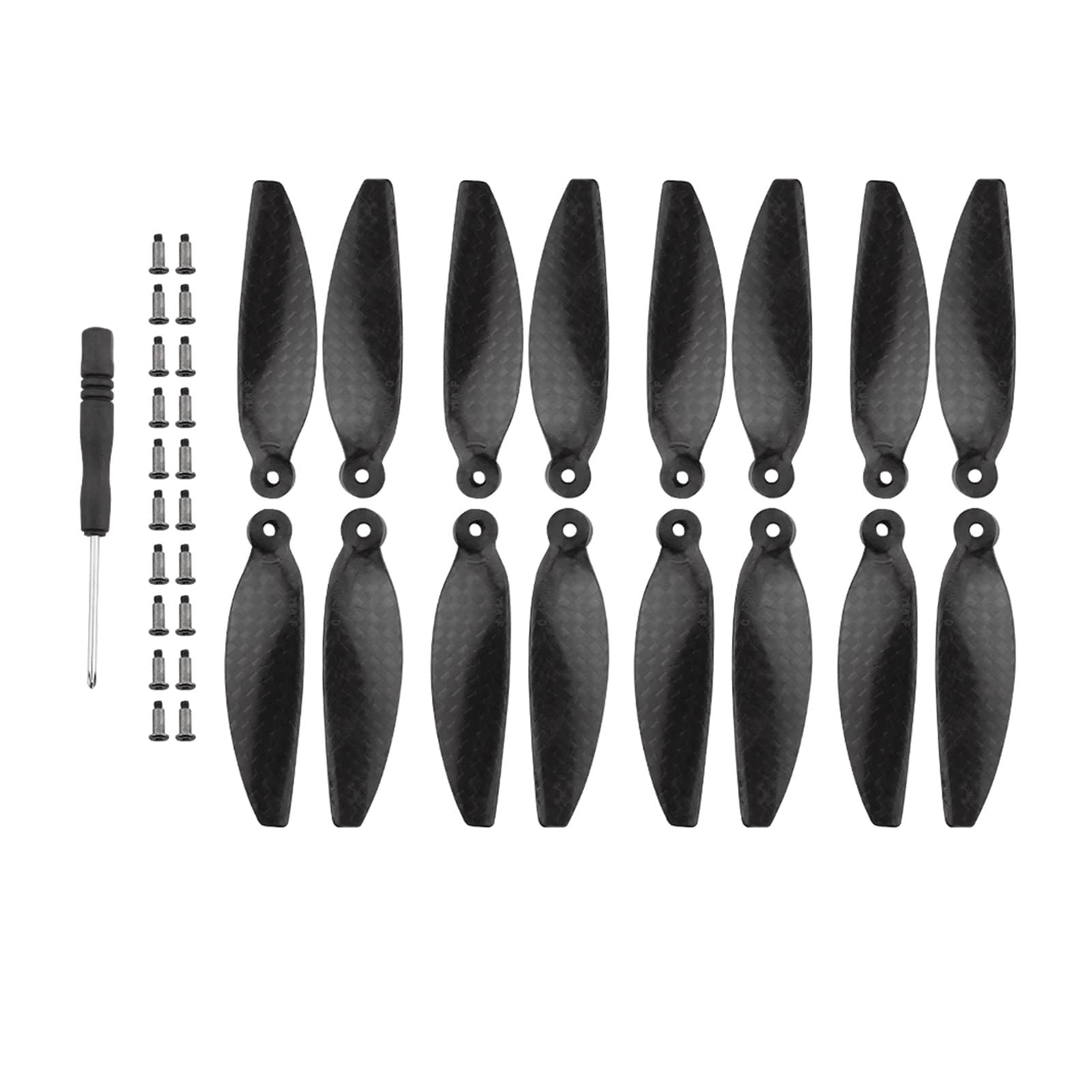 VAKIRA 1/2/4 Paar geräuscharme Kohlefaser-Propellerblätter mit Schraubenschlag, for DJI Mavic Mini Ersatzrotoren für Drohnen(4 pair) von VAKIRA