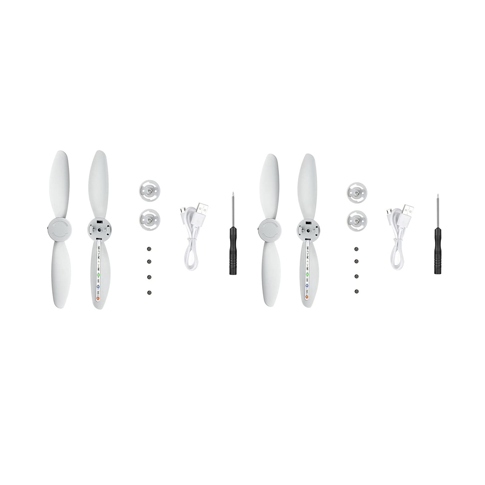 VAKIRA Flash Propellers Wiederaufladbarer Faltpropeller Nachtflug-Klingenschutz, for Mavic,for MINI, 2 Drohnenzubehör Ersatzrotoren für Drohnen(2 Pairs Propellers) von VAKIRA