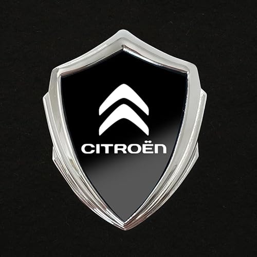 3D car Sticker Autoabzeichen Emblem, für Citroen C1 C2 C3 C4 C5 Elysee-Accessoires 3D Metall Chrom Selbstklebende Logo Emblem Außendekoration Zubehör,D von VALBEL