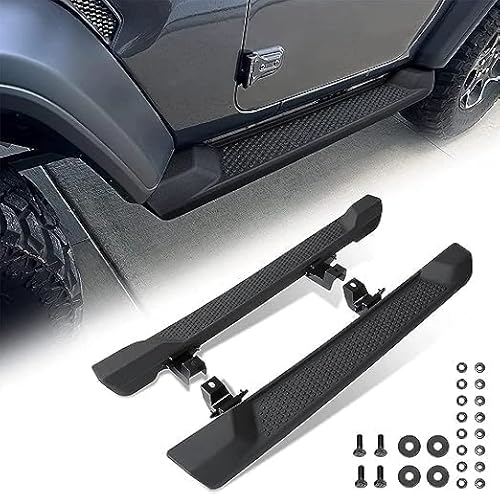 VALBEL Auto Trittbretter Seitenschweller für Jeep Wrangler JL JLU 2018-2022,Auto Seitenschweller Trittbretter,Anticrash Seitentrittleistenpedale,Seitenrock Auto Side Body Kit von VALBEL