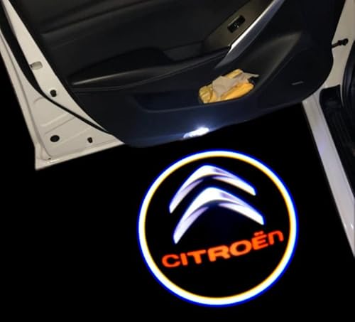 VALBEL Autotür Logo Projektor für Citroen C4L C5, Auto Willkommen Licht Autotürlicht HD Autotür Licht Logo Projektor Unterbodenbeleuchtung Auto Zubehör,A 1PCS von VALBEL