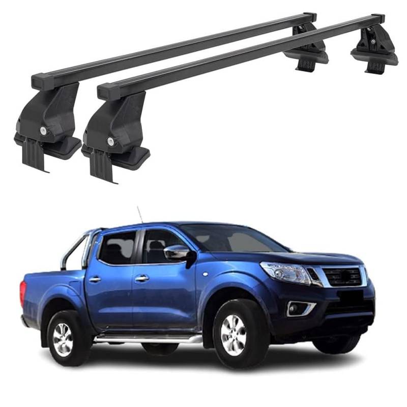 2 Stück Dachträger Gepäckträger für Nissan Navara 2014 2015 2016 2017 2018 2019 2020, Aluminium Relingträger Dachgepäckträger Lastenträger Top Crossbar Dachregal Gepäcktransport von VALCLA