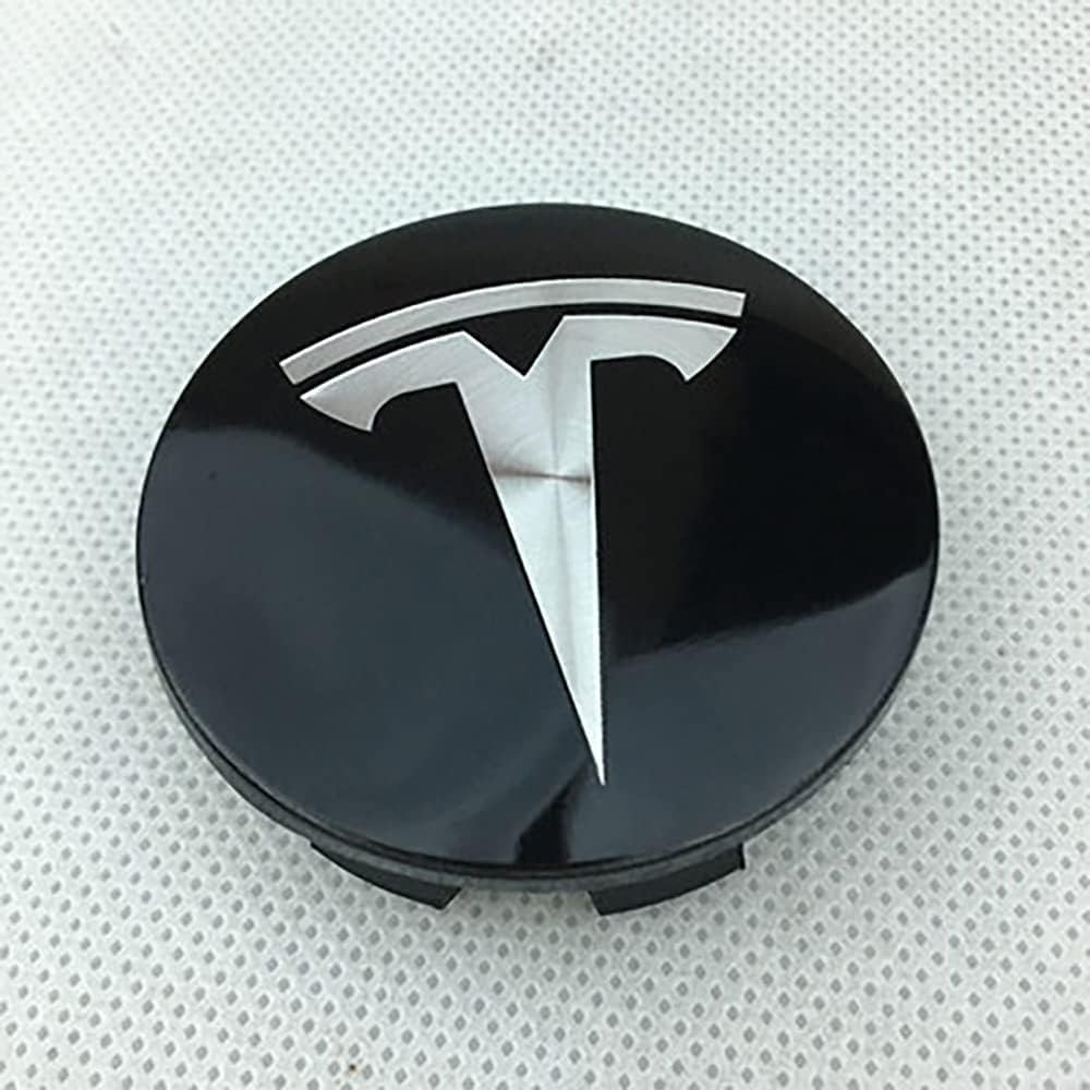 4 Stück Nabendeckel für Tesla Model 3 S X Y Model 3 Model s Model y Model x 58mm, ABS Radnabenkappen Felgendeckel Radnabenabdeckung Felgenkappen Staubfänger Rim Dekoration Abdeckung Auto Zubehör,B von VALCLA