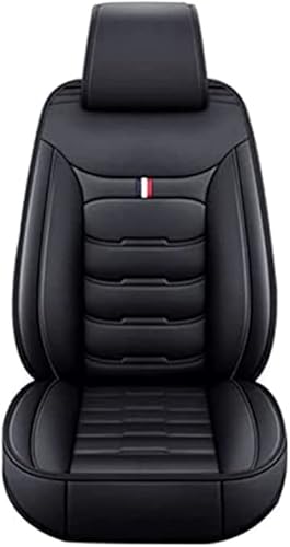 VALCLA Auto Sitzbezüge Sets für Audi A6 Sedan C7(19CM) 2011-2018,5 Sitzer Leder Bequem rutschfest Sitzschoner Verschleißfester Sitzauflage,Auto Innenraum Zubehör,F Black Red von VALCLA