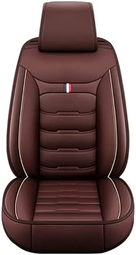 VALCLA Auto Sitzbezüge Sets für Hyundai Santafe 5seats/2013-2018,5 Sitzer Leder Bequem rutschfest Sitzschoner Verschleißfester Sitzauflage,Auto Innenraum Zubehör,C Brown von VALCLA