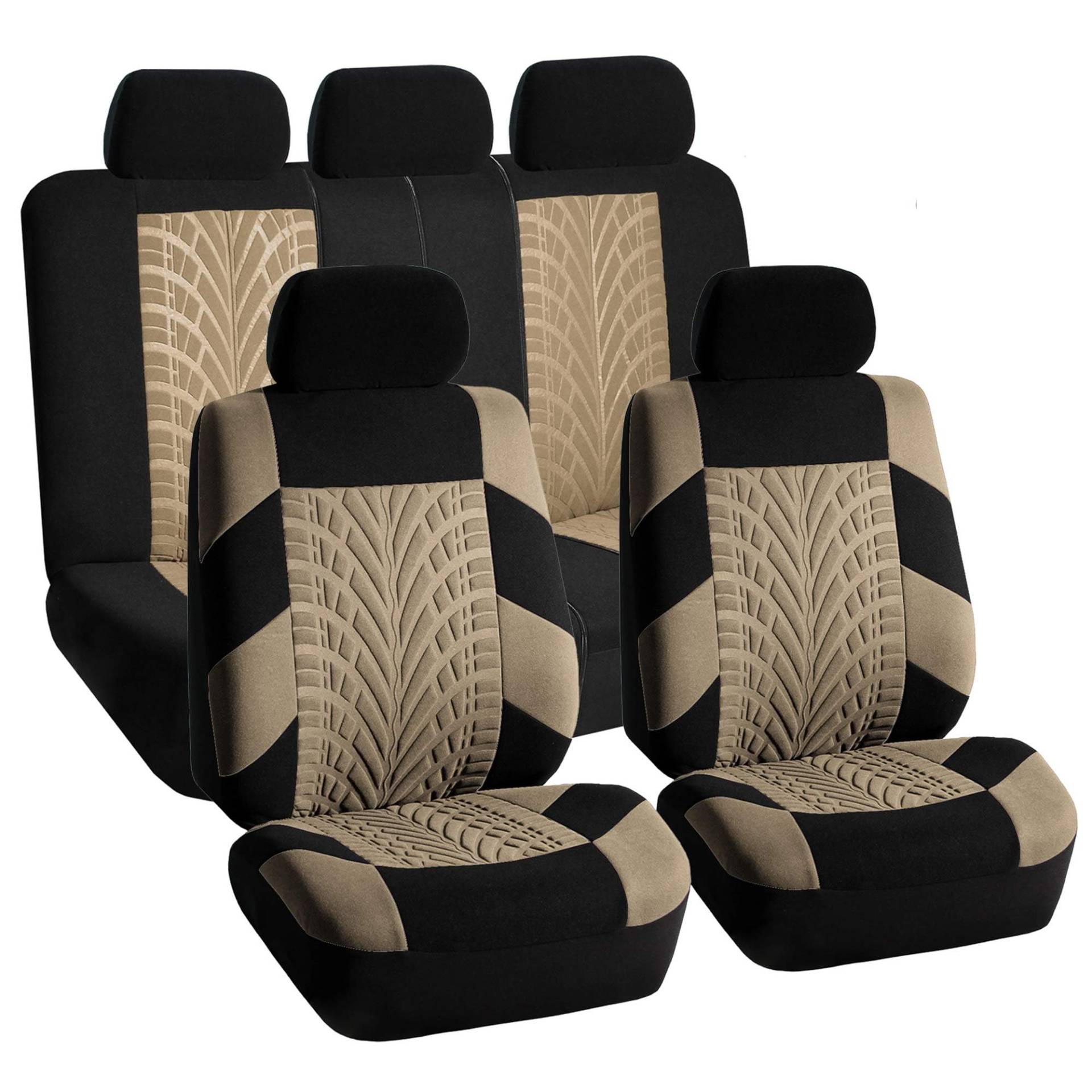 VALCLA Auto Sitzbezüge Sets für Infiniti QX80 2014-2024, 9 Stück Sitzbezüge Autositzbezüge Wasserdicht Atmungsaktiv rutschfest Schonbezug Auto Zubehör,C Beige von VALCLA