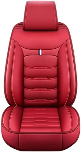 VALCLA Auto Sitzbezüge Sets für Mercedes Benz ML55 AMG 1998-2016,5 Sitzer Leder Bequem rutschfest Sitzschoner Verschleißfester Sitzauflage,Auto Innenraum Zubehör,B Red von VALCLA