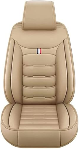 VALCLA Auto Sitzbezüge für Seat Altea/Altea XL/Altea Freetrack, 5 Sitzer Allwetter Wasserdicht Atmungsaktiv Bequem Leder Autositzbezug Schonbezüge, Innenraum Zubehör,A Beige von VALCLA