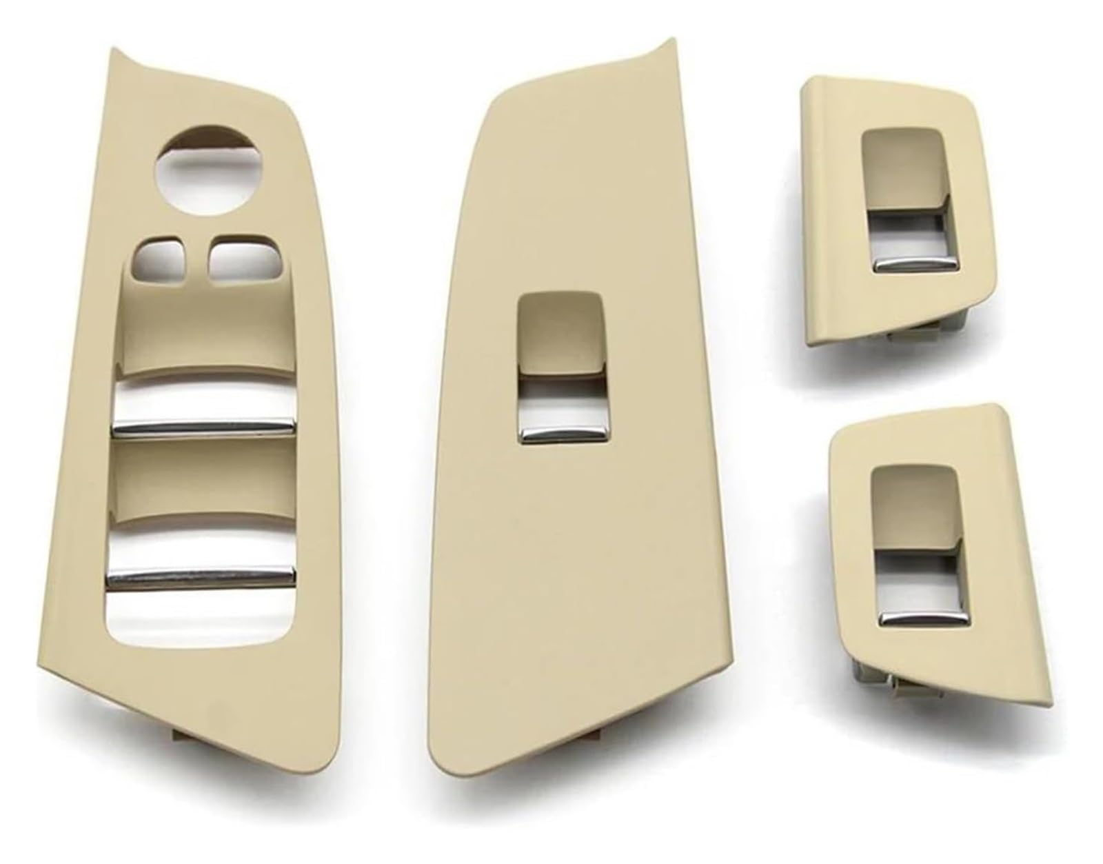 Innenverkleidung Für B&MW 5er M5 G30 G31 F90 525 528 530 540 LHD Auto Auto Innenraum Links Rechts Tür Fensterheber Schalter Abdeckung Panel(Beige 4pcs Set) von VALCRIBY