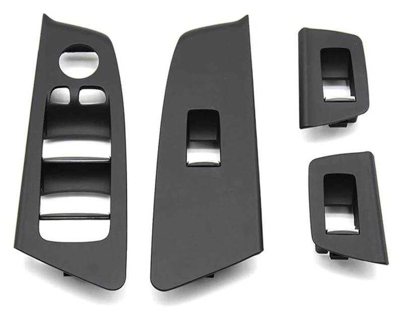 Innenverkleidung Für B&MW 5er M5 G30 G31 F90 525 528 530 540 LHD Auto Auto Innenraum Links Rechts Tür Fensterheber Schalter Abdeckung Panel(Black 4pcs Set) von VALCRIBY