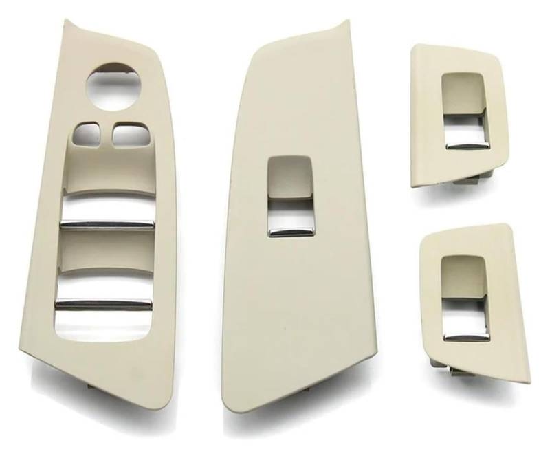 Innenverkleidung Für B&MW 5er M5 G30 G31 F90 525 528 530 540 LHD Auto Auto Innenraum Links Rechts Tür Fensterheber Schalter Abdeckung Panel(Oyster 4pcs Set) von VALCRIBY