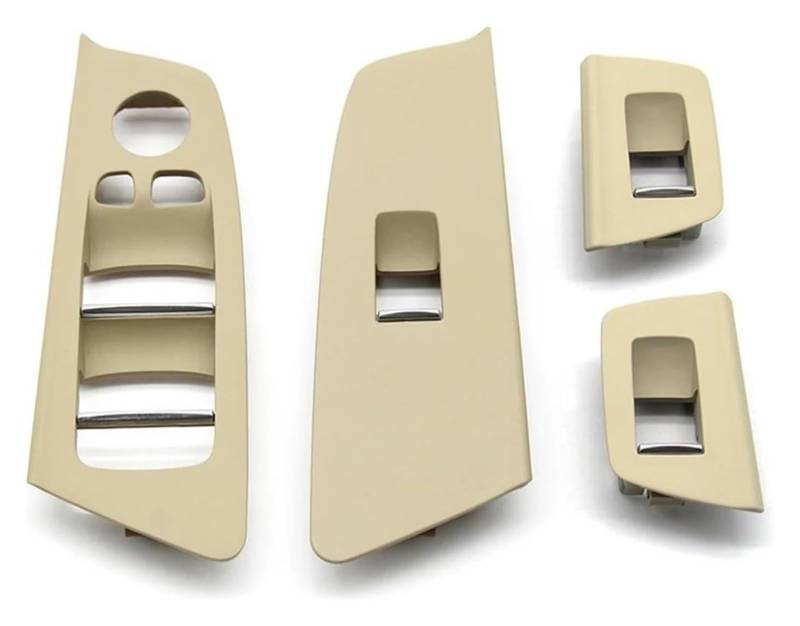 Innenverkleidung Für B&MW 5er M5 G30 G31 F90 525 528 530 540 LHD Autoinnenraum Links Rechts Tür Fensterheber Schalter Abdeckung Verkleidung(Beige 4pcs Set) von VALCRIBY