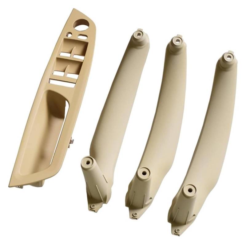 Innenverkleidung Für B&MW E70 E71 E72 X5 X6 2007-2014 Armlehne Kohlefaser Auto Innentürgriff Innenverkleidung Pull Trim Abdeckung(Beige 4pcs Lhd) von VALCRIBY