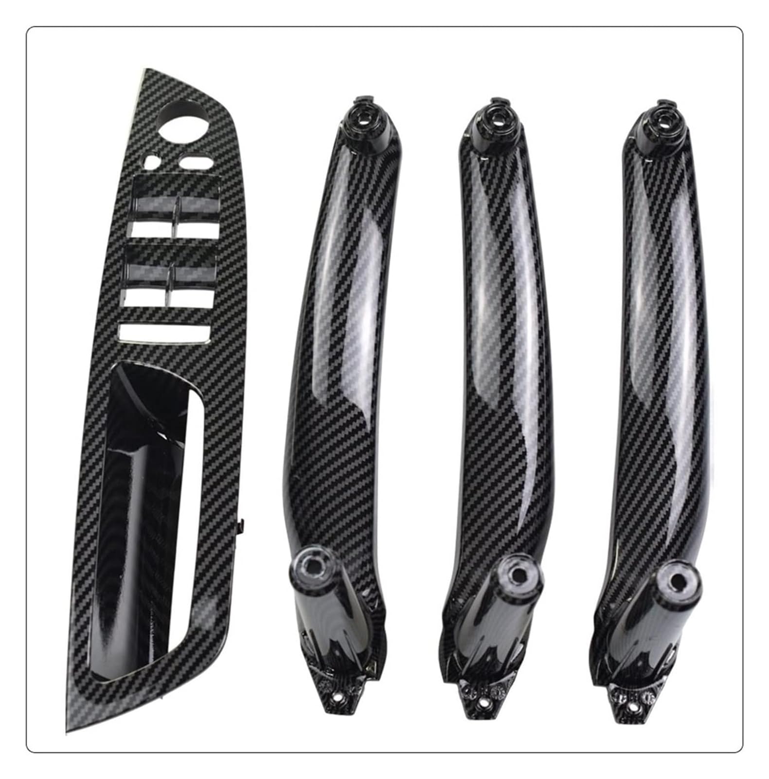 Innenverkleidung Für B&MW E70 E71 E72 X5 X6 2007-2014 Armlehne Kohlefaser Auto Innentürgriff Innenverkleidung Pull Trim Abdeckung(Carbon 4pcs Lhd) von VALCRIBY