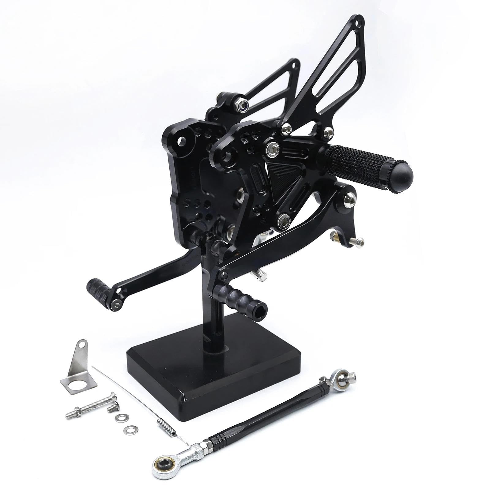 Motorrad Trittbrett Für KAWASAKI NINJA 400 Z400 2018 2019 2020 2021 Motorrad Fußrastenanlage Fußstütze Fußrasten CNC Aluminium Pedal(Schwarz) von VALCRIBY