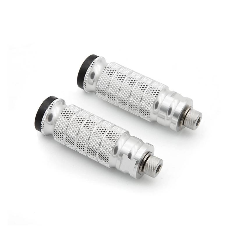 Motorrad Trittbrett Universal 8mm Fußrasten Hinten Set Fußrasten 899 Für Ducati Panigale 2014-2015 Motorrad Fußrasten Pedal Fußrasten Fußrasten(Silber) von VALCRIBY