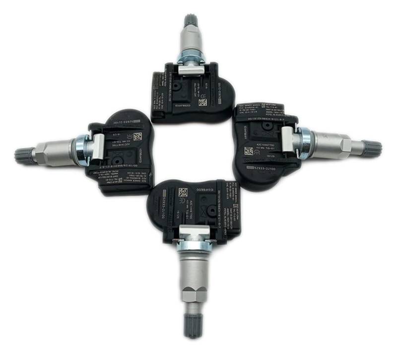 Reifendruckkontrollsystem Für Hyundai Für Accent 2017 2018 2019 52933-2J100 529332J100 Sensor Reifendruck Überwachung TPMS Sensor 4Pcs von VALCRIBY