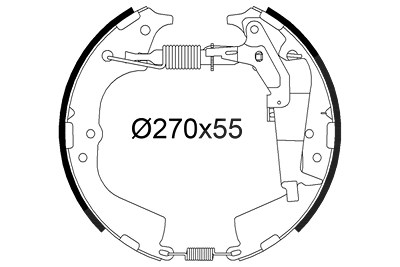 Valeo Bremsbackensatz [Hersteller-Nr. 554926] für Toyota von VALEO