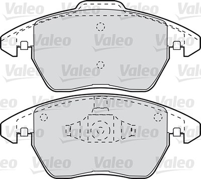 Valeo Bremsbelagsatz, Scheibenbremse [Hersteller-Nr. 598715] für Citroën, Peugeot von VALEO