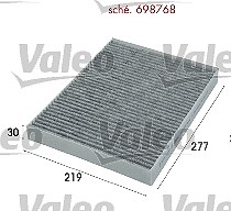 Valeo Filter, Innenraumluft [Hersteller-Nr. 698768] für Audi, Opel, Porsche, VW von VALEO