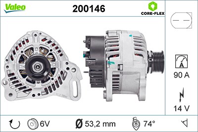 Valeo Generator [Hersteller-Nr. 200146] für VW von VALEO