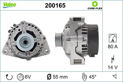 Valeo Generator [Hersteller-Nr. 200165] für Citroën, Fiat, Lancia, Peugeot von VALEO