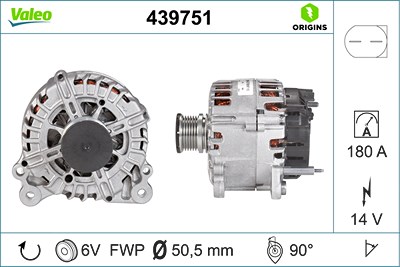 Valeo Generator [Hersteller-Nr. 439751] für VW, Skoda von VALEO