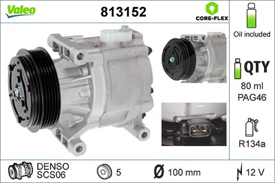 Valeo Kompressor, Klimaanlage [Hersteller-Nr. 813152] für Fiat, Lancia von VALEO