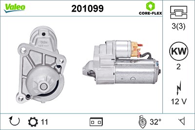 Valeo Starter [Hersteller-Nr. 201099] für Renault von VALEO