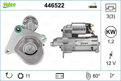 Valeo Starter [Hersteller-Nr. 446522] für Ford, Mazda, Volvo von VALEO