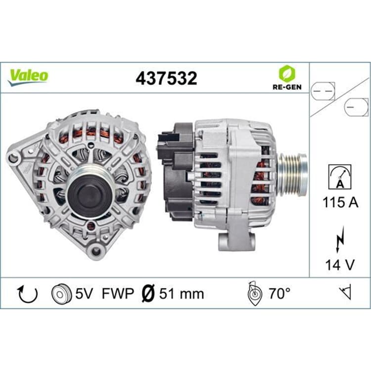 Valeo Generator Mitsubishi Colt Smart Forfour von VALEO