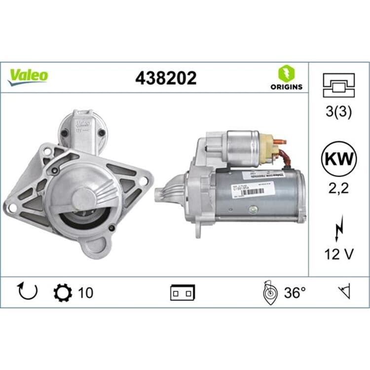 Valeo Anlasser Nissan Opel Renault von VALEO