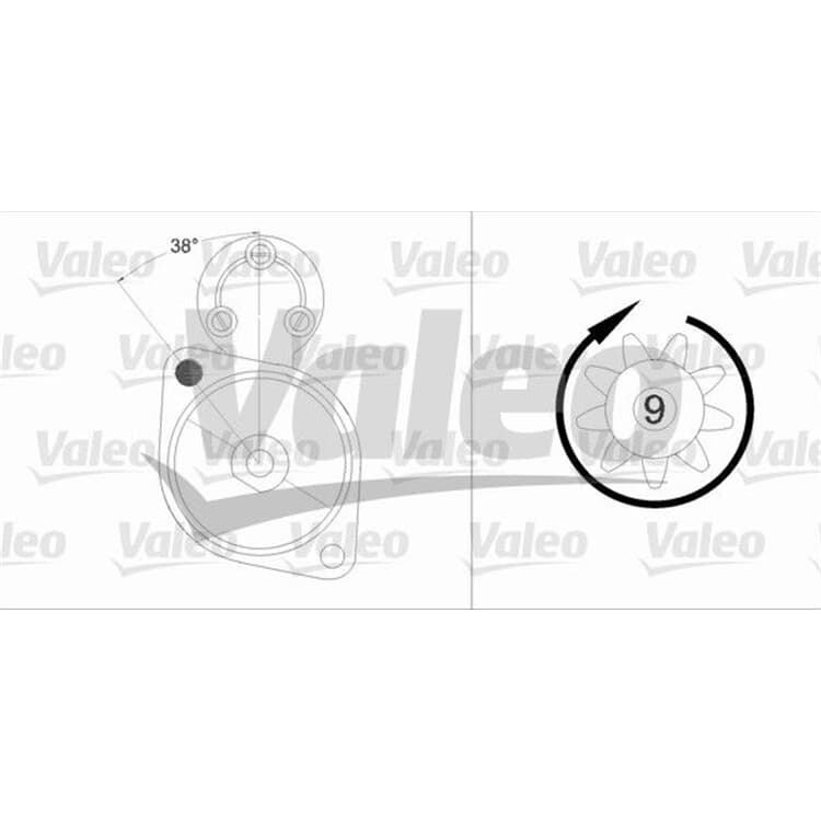 Valeo Anlasser Saab 9-3 9-5 900 9000 von VALEO