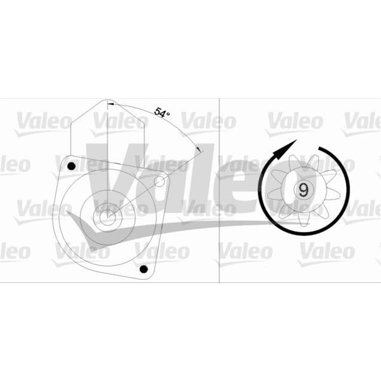 Valeo Anlasser Seat Ibiza VW Golf Polo Vento von VALEO