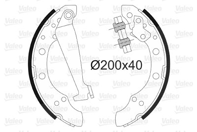 Valeo Bremsbackensatz [Hersteller-Nr. 562080] für Audi, Seat, Skoda, VW von VALEO