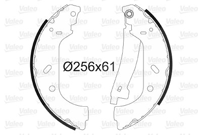 Valeo Bremsbackensatz [Hersteller-Nr. 562552] für Citroën, Fiat, Lancia, Peugeot von VALEO