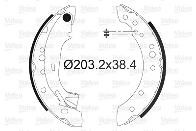 Valeo Bremsbackensatz [Hersteller-Nr. 562997] für Citroën, Peugeot von VALEO