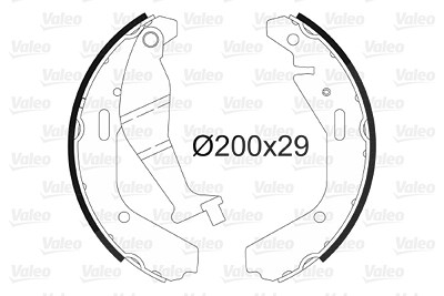 Valeo Bremsbackensatz [Hersteller-Nr. 564102] für Opel, Subaru, Suzuki von VALEO