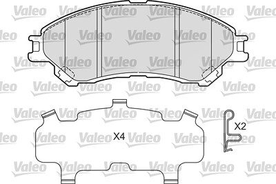 Valeo Bremsbeläge vorne (Satz) [Hersteller-Nr. 601667] für Suzuki von VALEO