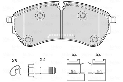 Valeo Bremsbelagsatz, Scheibenbremse [Hersteller-Nr. 601762] für Man, VW von VALEO
