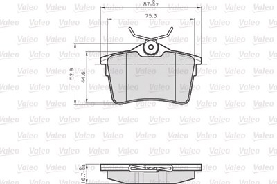 Valeo Bremsbelagsatz, Scheibenbremse [Hersteller-Nr. 872765] für Citroën, Peugeot von VALEO