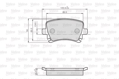 Valeo Bremsbelagsatz, Scheibenbremse [Hersteller-Nr. 872914] für VW von VALEO