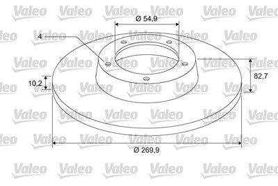 Valeo Bremsscheibe [Hersteller-Nr. 675404] für Renault von VALEO