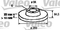 Valeo 1x Bremsscheibe [Hersteller-Nr. 187040] für Iveco von VALEO