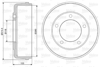 Valeo Bremstrommel [Hersteller-Nr. 237048] für Ford von VALEO